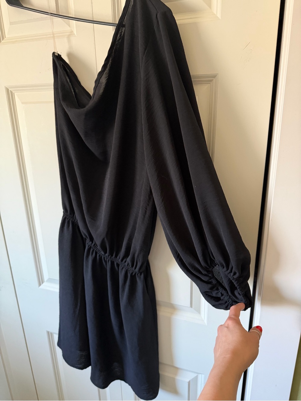 Black Long Sleeve Mini Dress